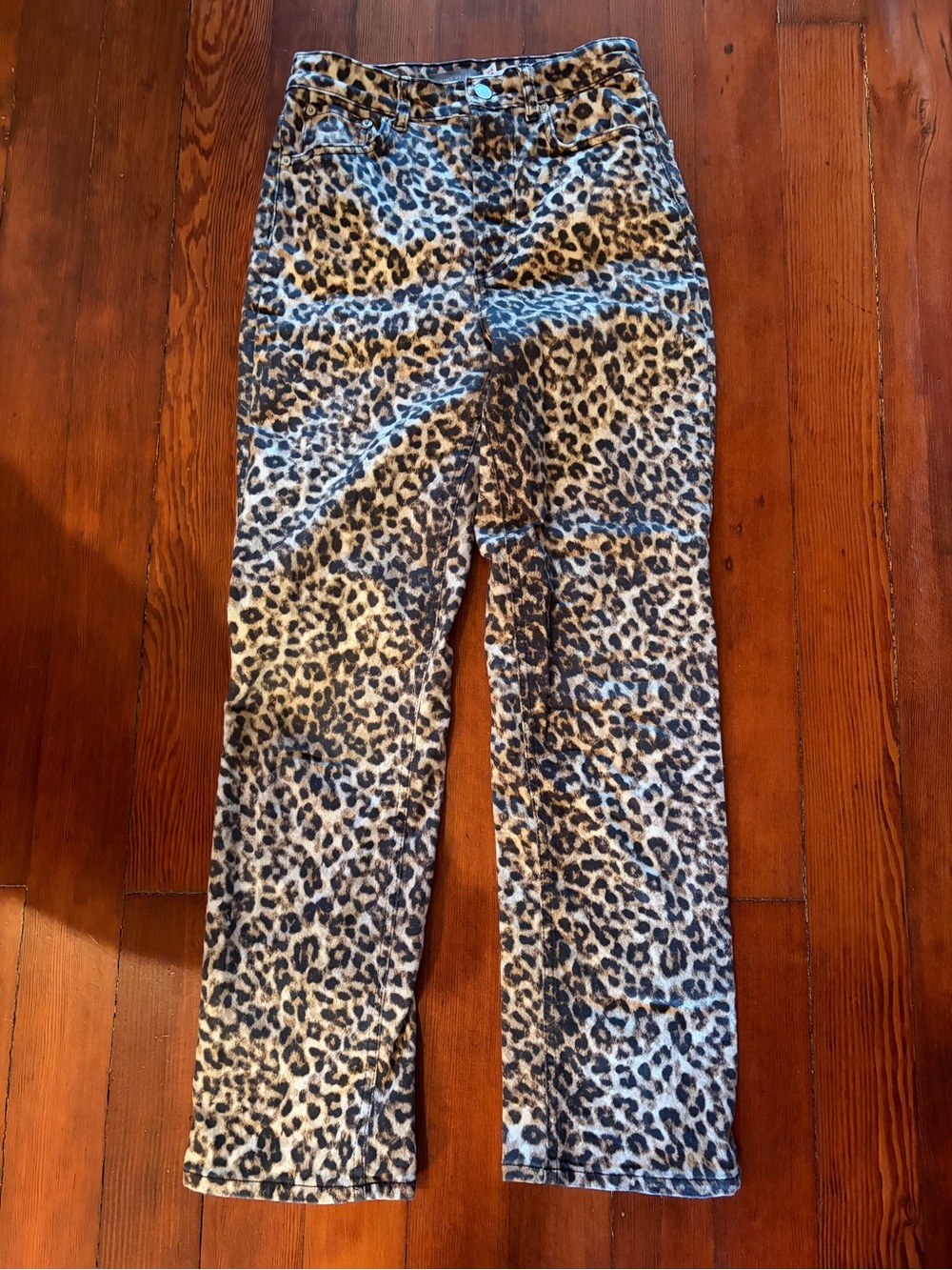 Mint Velvet Slim Leopard Jeans, Size 6L - Picture 2 of 3